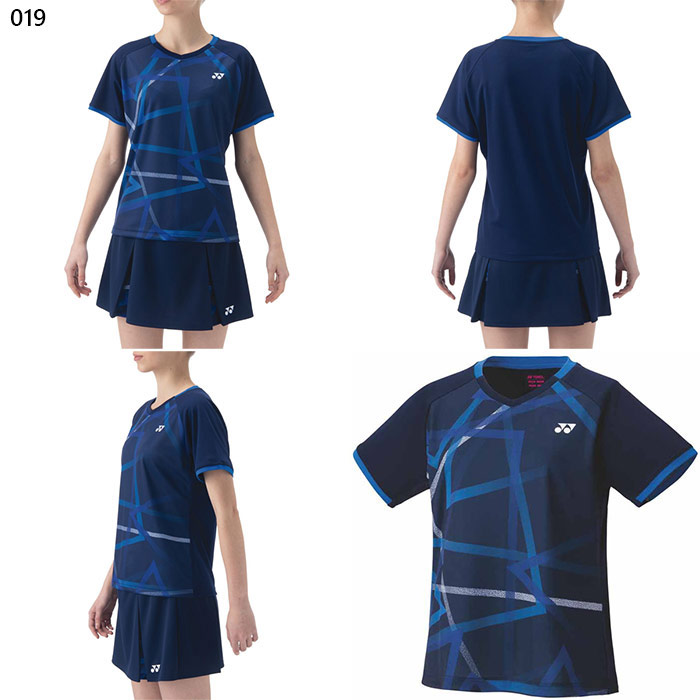YONEX ストライプ トップスとスカートセット JP M YONEX ヨネックス レディース ゲームシャツ レギュラー テニス