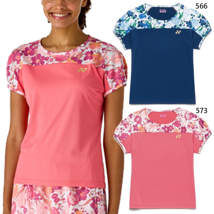 模様 ヨネックス YONEX ピンク 10376 ゲームシャツ(フィットスタイル) |ヨネックス dショッピング バドミントン Tシャツ 半袖 ウェア ウェア