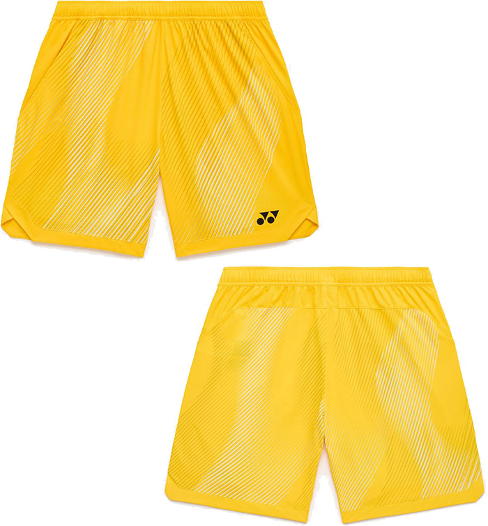 YONEX バドミントンパンツ イエロー YONEX（ヨネックス） メンズ ニットハーフパンツ テニス バドミントン
