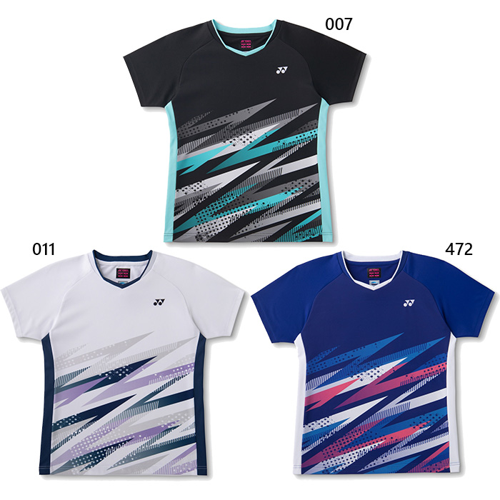 YONEX ゲームシャツレディース Lサイズ 黒/多色 YONEX（ヨネックス） レディース ゲームシャツ テニス バドミントン