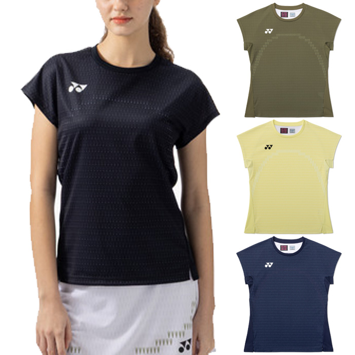 YONEX テニスウェア レディース　ゲームシャツ ブラック Lサイズ YONEX（ヨネックス） レディース ゲームシャツ テニス バドミントン