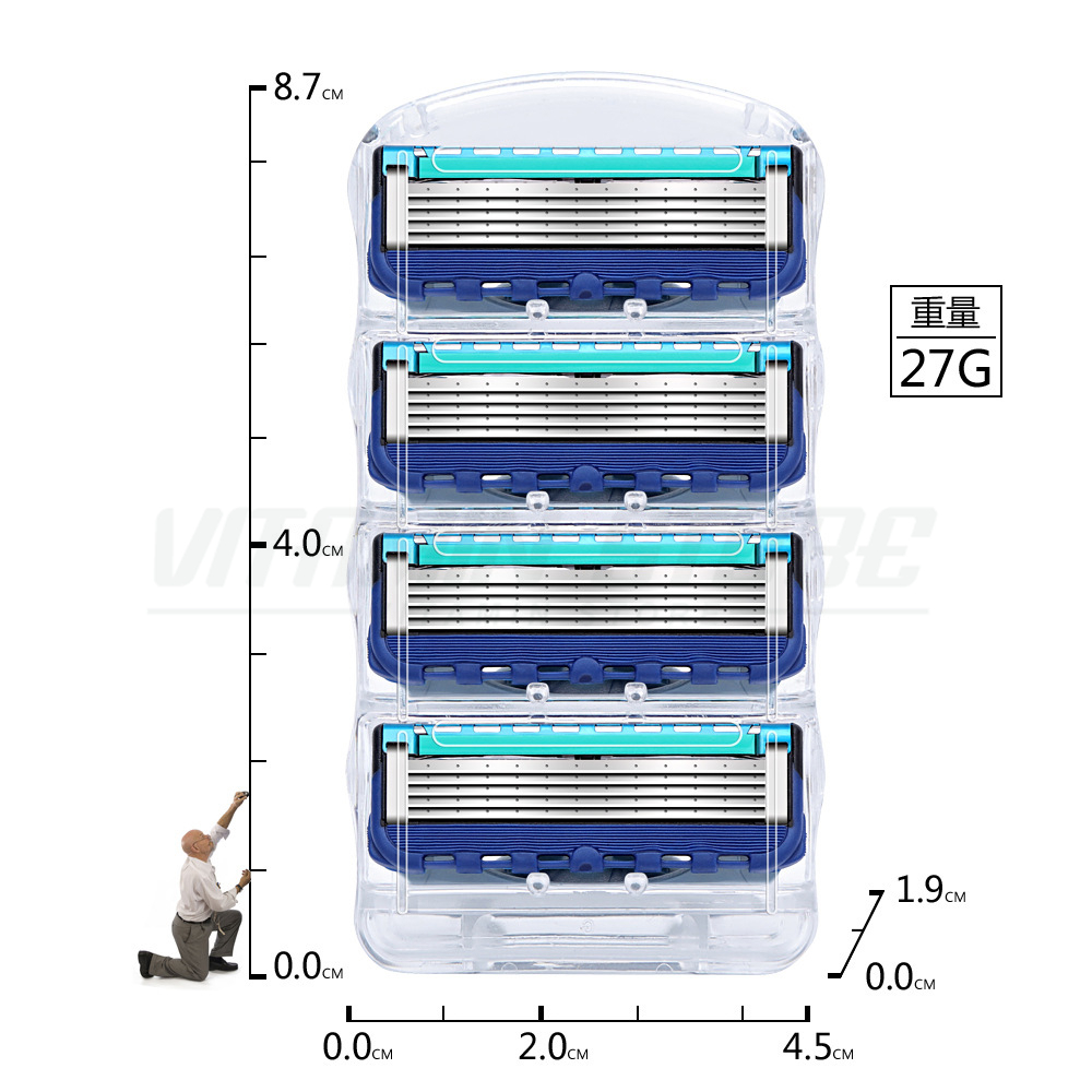 【即納 特典あり】ジレット パワー 高性能 5枚刃 フュージョン5+1に対応 替刃互換品 8個入り 16個入り 24個入り 替え刃 カミソリ 互換品 髭剃り カミソリ 剃刀｜vitamin-store｜10