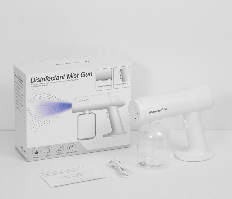 C◆送料無料◆ アルコールスプレー噴霧器 電動スプレー 詰替アルコール8本セット アルコールスプレー 電動スプレー 自動消毒液噴霧器 ナノブルー