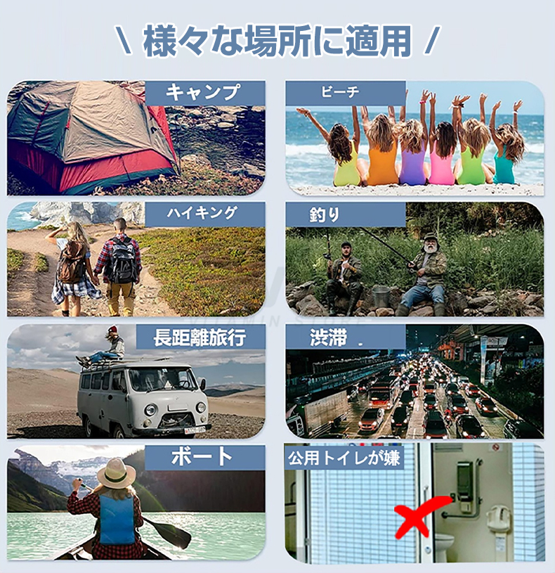 【即納 収納袋＆ゴミ袋12枚付き 一年保証】携帯トイレ 簡易トイレ 20L 耐荷重150kg キャンプ トイレ 便座 非常用 車中泊 防災トイレ 折りたたみ 緊急トイレ｜vitamin-store｜07