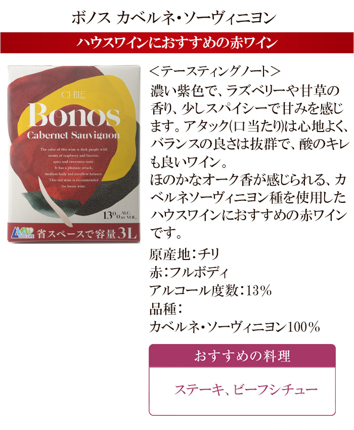 BIB ボノス カベルネ・ソーヴィニヨン 赤