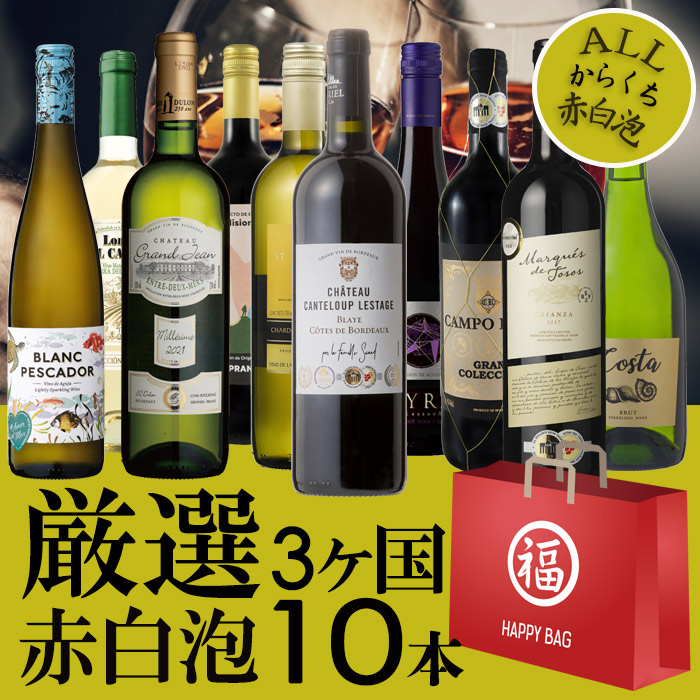 赤白泡ワイン10本セット