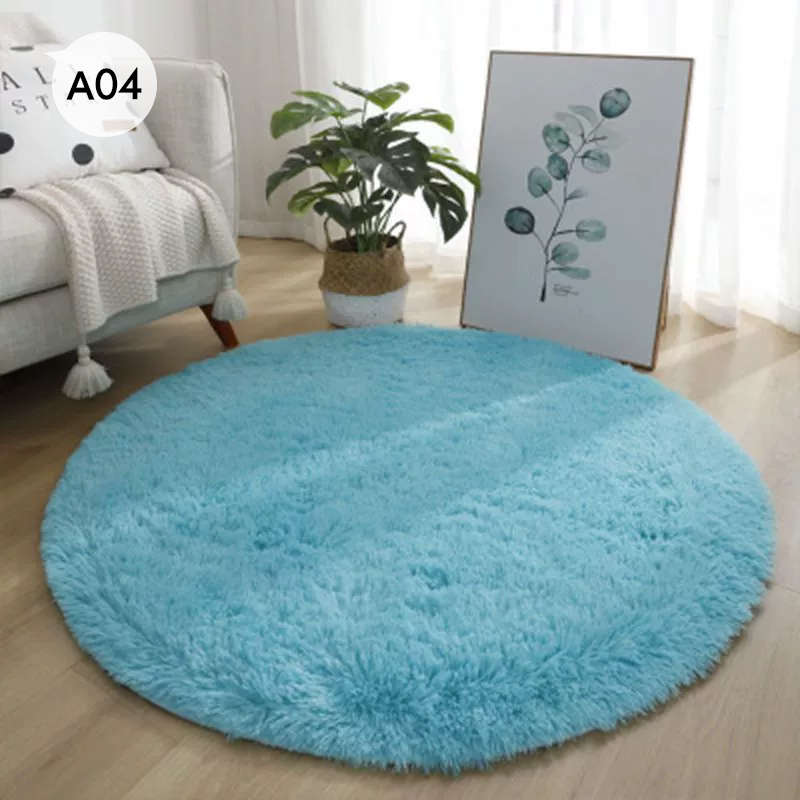 ラグ 丸 円形 北欧 200 ピンク ホワイト ラグマット 丸型 シャギーラグ