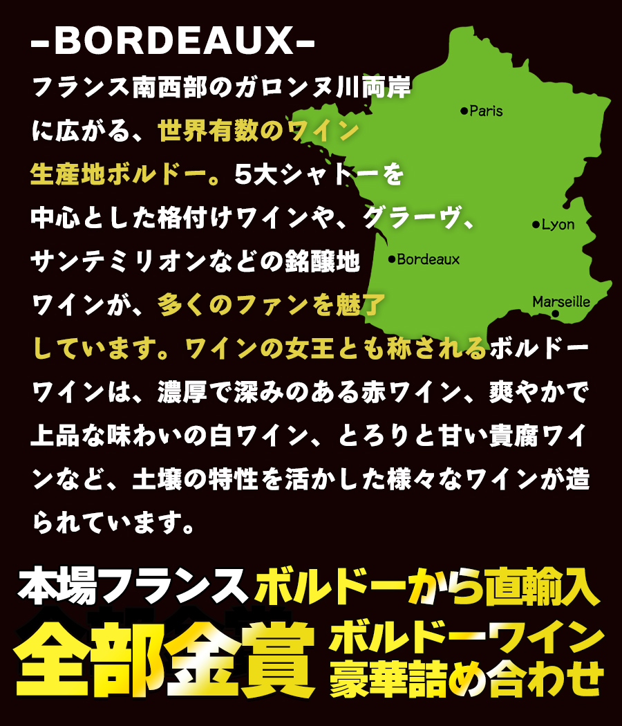 金賞受賞 ボルドー赤ワイン10本セット