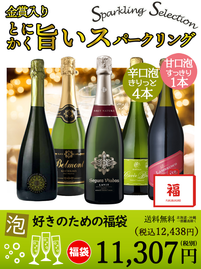 お得な スパークリングワイン 5本セット 750ml