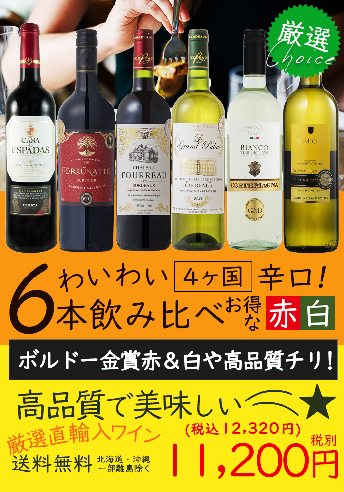 ワイン6本セット ワイン ワインセット お買得ショップセレクトワイン お得すぎる赤白
