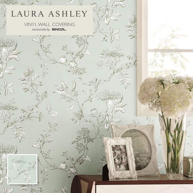 ローラアシュレイ 壁紙 ファーレイ LAURA ASHLEY のり付き のりなし