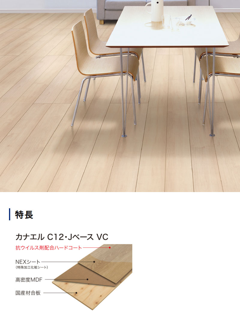 NODA（ノダ） 床材 フローリング カナエル C12・Jベース VC 1坪販売 6
