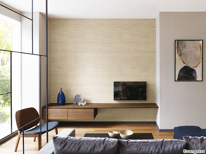 サンゲツ（SANGETSU） FE76618 壁紙 タイル調 アクセント ベージュ系