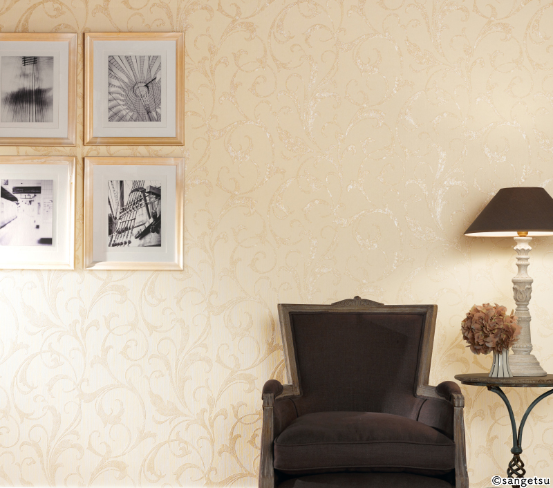 フラーレン5個 サンゲツ（SANGETSU） FE76788 壁紙 クラシック 植物柄 賃貸 補修