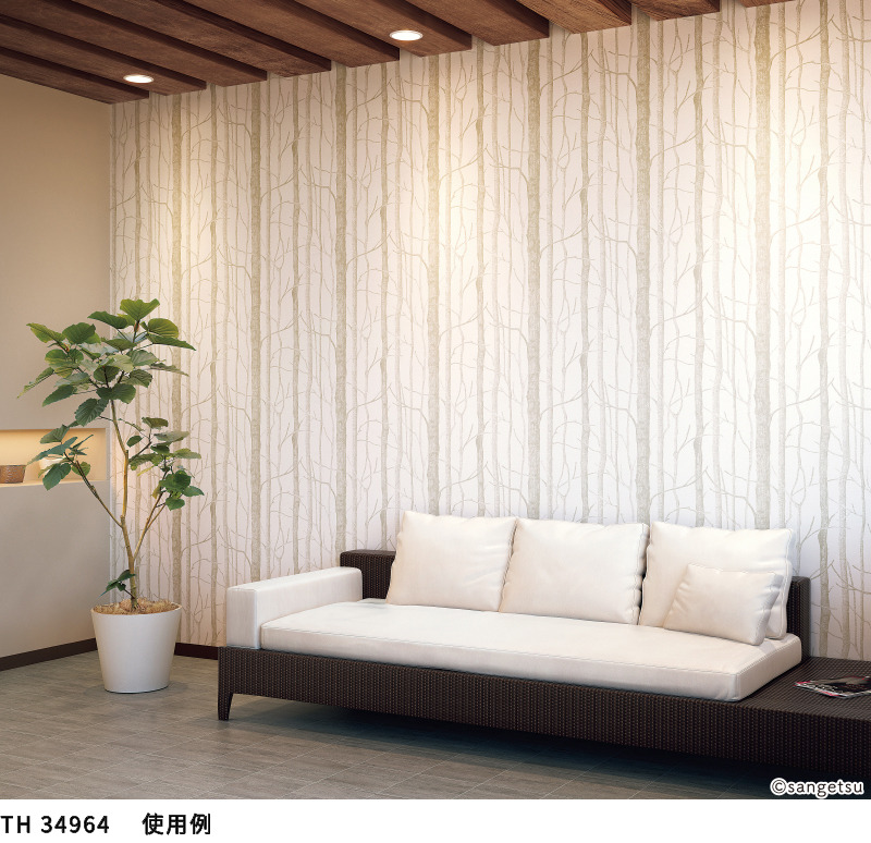 サンゲツ（SANGETSU） TH34964 壁紙 フェイス クロス 植物柄 木 ツリー