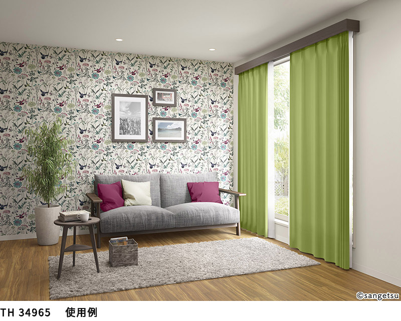 壁飾り サンゲツ（SANGETSU） TH34965 壁紙 フェイス クロス 植物柄 鳥 花柄
