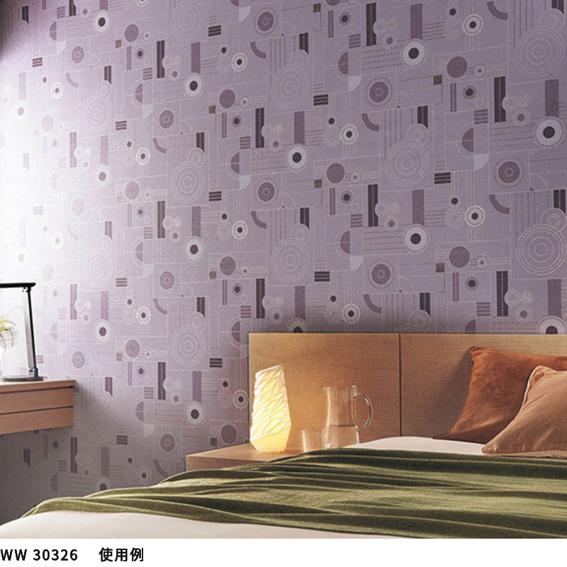 WALL PRO WW30326 のりなし高級壁紙 和 モダン 光沢 ラメ 紫 京都