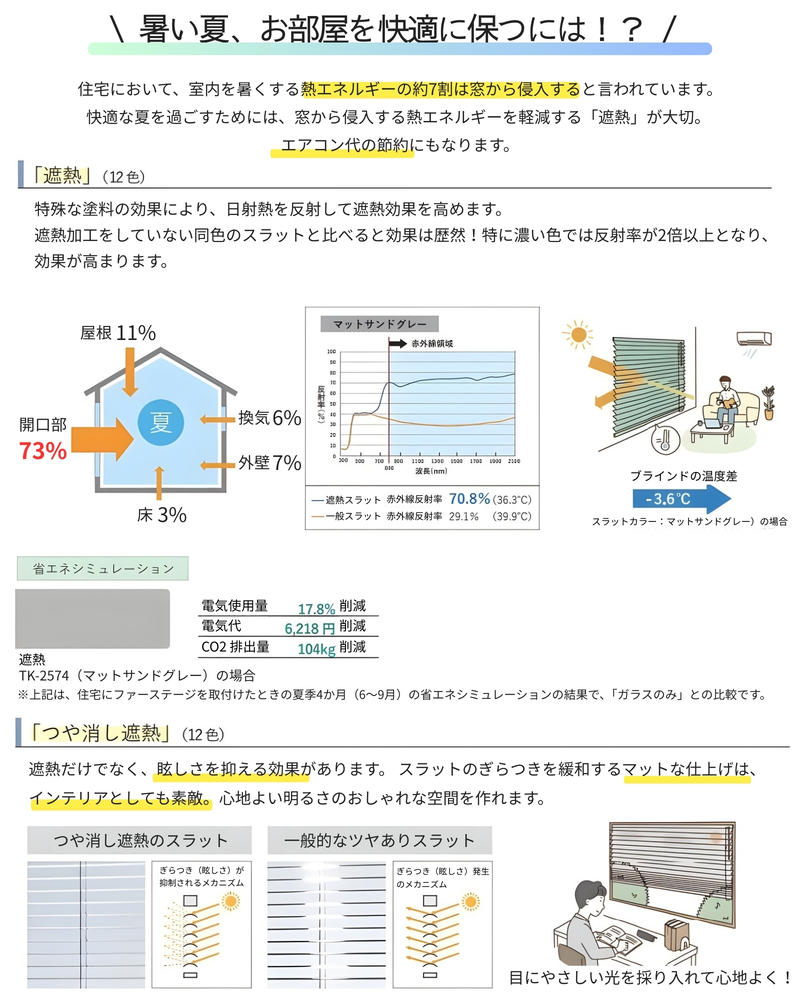立川機工 アルミブラインド つっぱり式 つや消し遮熱 幅1010mm〜1200mm