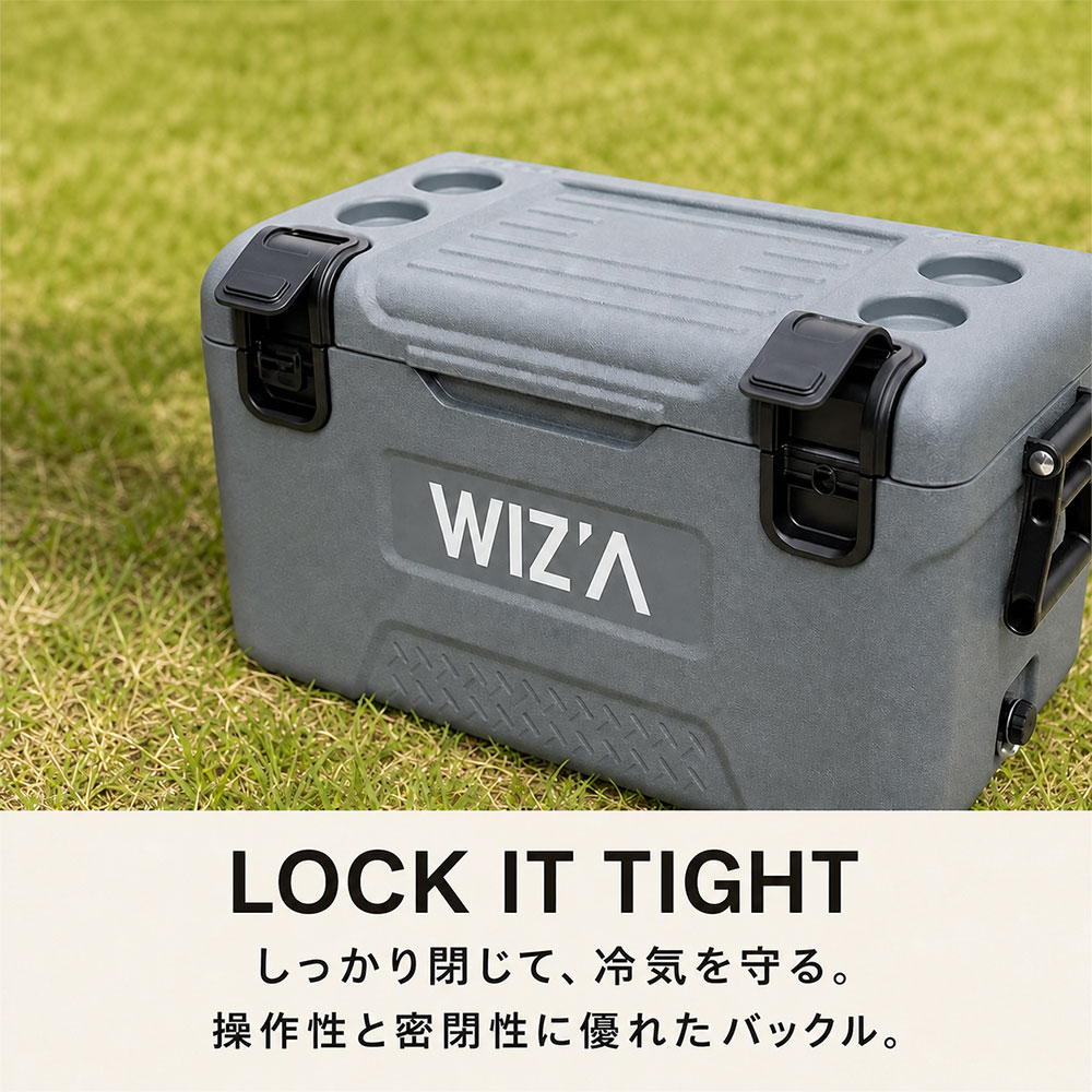 ウィザ WIZ'A 5DAYS クーラー 45L ダークグレー ビバホーム