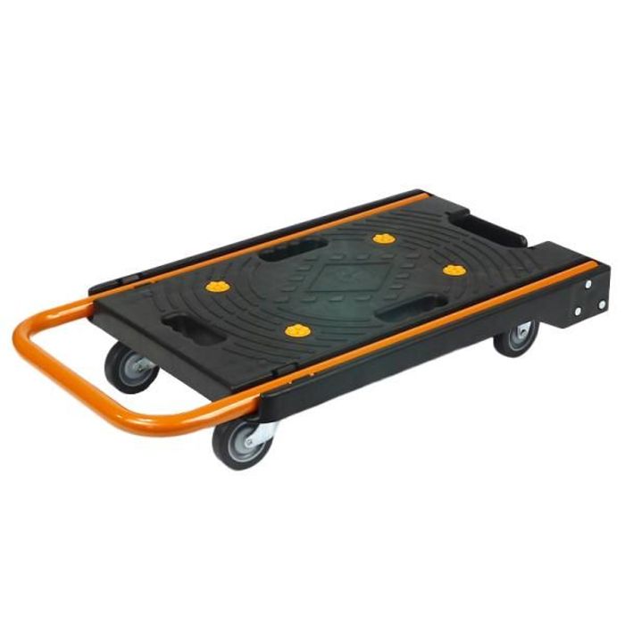樹脂製フラットカルシズ台車 耐荷重80kg 耐荷重80kg 黒