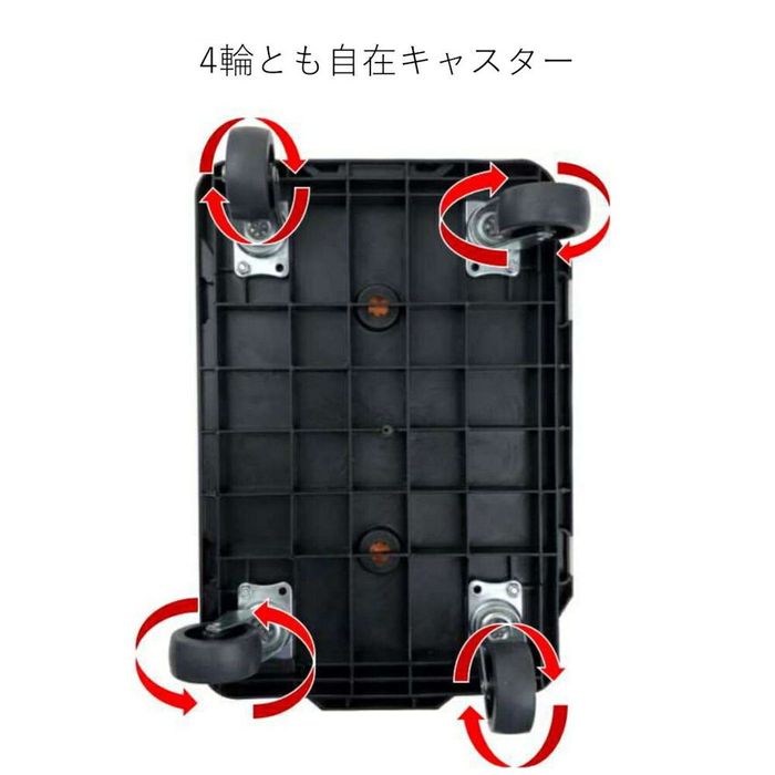 ミニ連結台車 平台車 ブラック 420×280mm ビバホーム : ビバホーム 