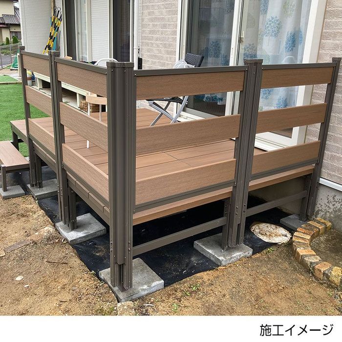 リアルユニットウッドデッキ　人工木 人工木ユニットデッキ9090 約894x894x450mm 約894x894x450mm