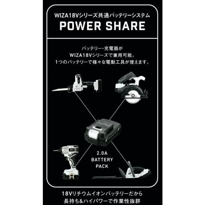 ウイザ WIZA 18V 充電式のこぎり WZ...の詳細画像4