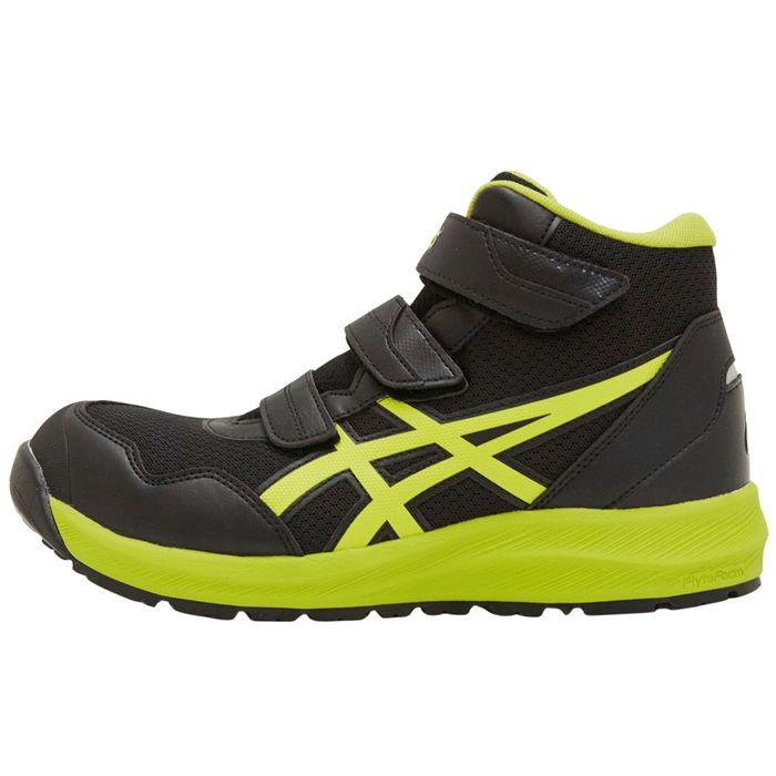 アシックス（ASICS） ウィンジョブCP216 ブラック×ネオンライム 25.5cm