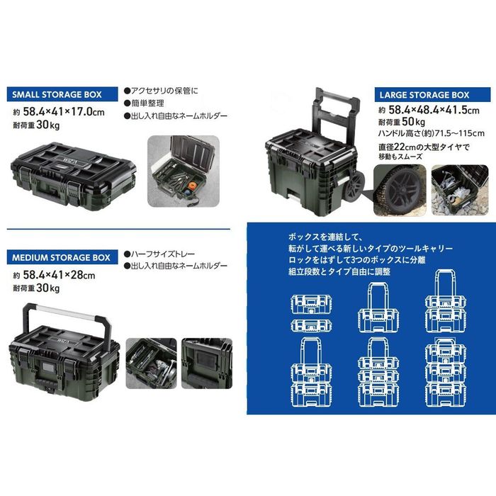 ウイザ WIZ'A  システムキャリー  MMB-FULL MMB-FULL 黒・オリーブ ビバホームの画像