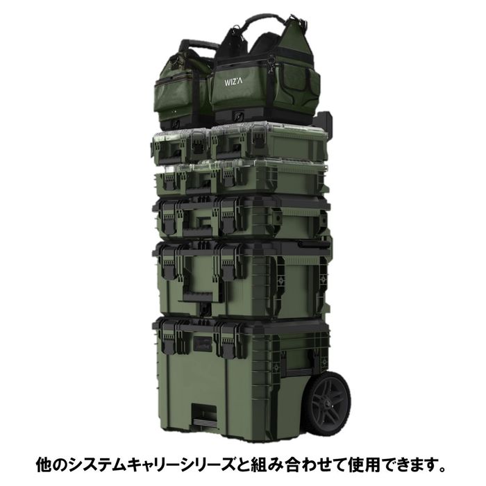 【超目玉枠】 ウイザ WIZ'A ツールボックス透明 Lサイズ オリーブ（L メンテナンス