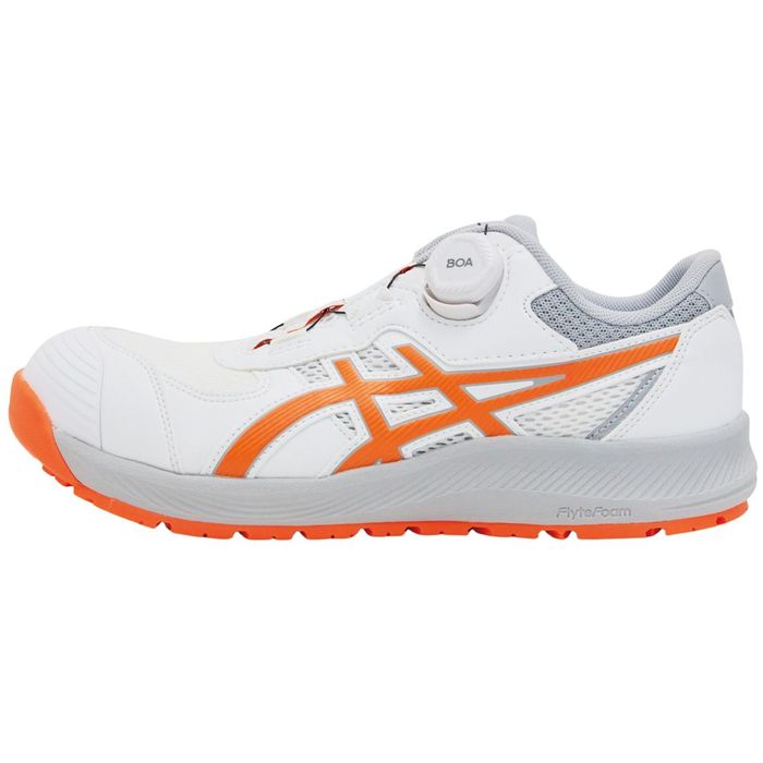 アシックスASICS CP219 BOA 安全靴 ホワイト/オレンジ26.5cm アシックス（ASICS） ウィンジョブCP219 BOA ホワイト×ショッキング