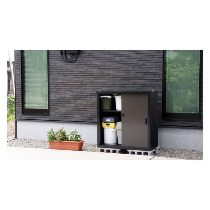 GREEN LIFE（グリーンライフ） 家庭用収納庫 HS-83(BK/AGY)【メーカー