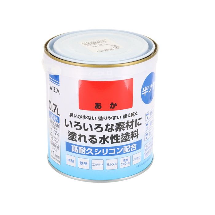 WIZ'A ウィザ いろいろな素材に塗れる多用途水性塗料 半つや 0.7L 高