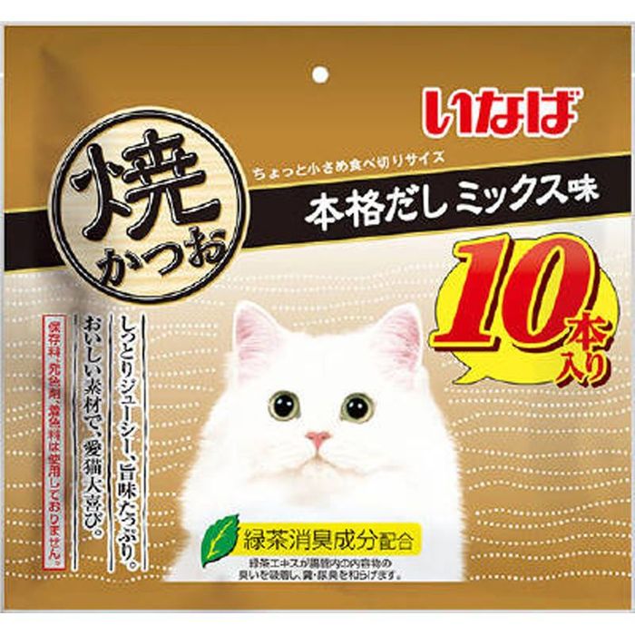 いなばペットフード いなば 焼かつお 本格だしミックス 10本 10本 本格