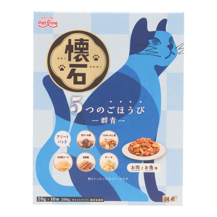 Yahoo! Yahoo!ショッピング(ヤフー ショッピング)懐石　５つのごほうび　群青 20g×10袋 群青 お肉とお魚味 ビバホーム