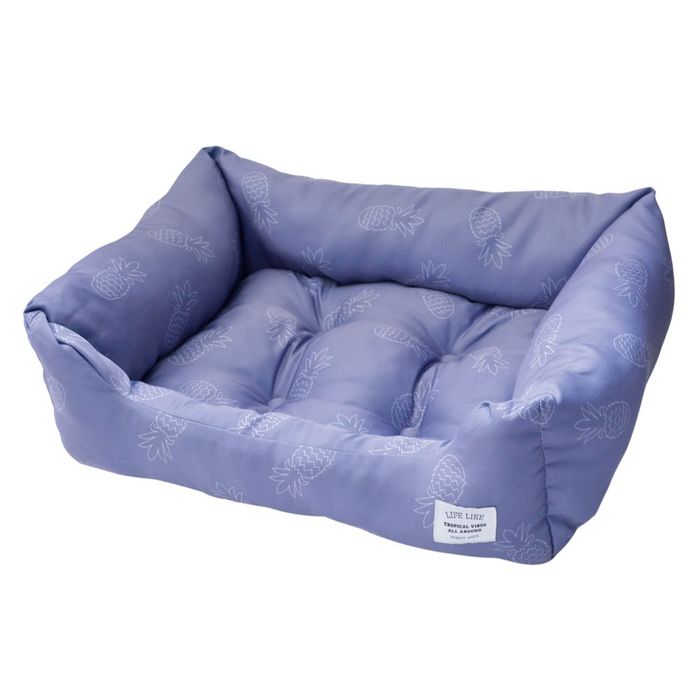サマーステッチプリントベッド　ブルーグレー 50×40cm ブルーグレー ビバホーム