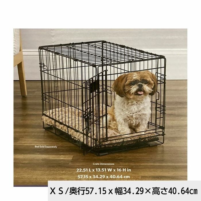 折りたたみ式軽量スチールケージ アイクレイト XS ブラック（XS） ビバホームの画像
