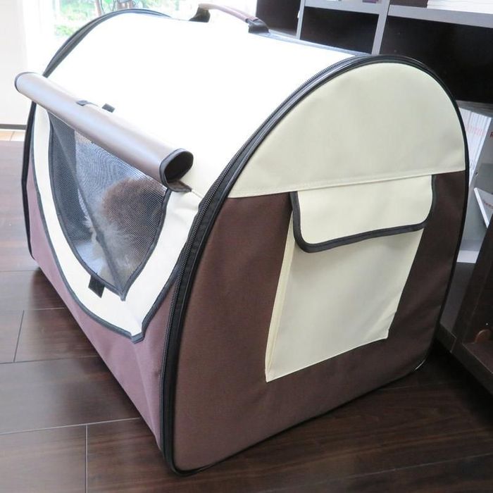 ドーム型折りたたみ式ケージ Mサイズ ブラウン（M） ビバホームの画像
