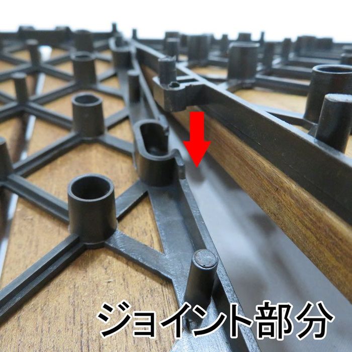 サンコー ジョイント式ウッドパネル 6個セット ブラウン ビバホーム 