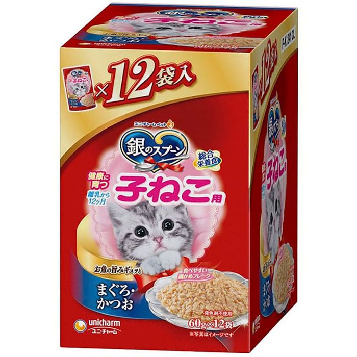 unicharm（ユニチャーム） 銀のスプーンパウチ 子猫用60gX12P
