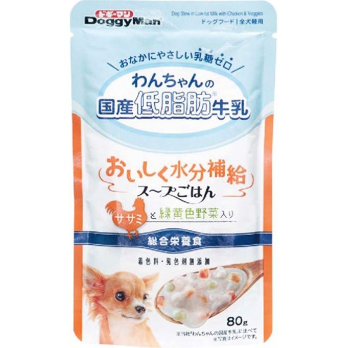 Yahoo! Yahoo!ショッピング(ヤフー ショッピング)ドギーマン　低脂肪牛乳スープごはんササミ　80ｇ 80g ささみ＆緑黄色野菜入り ビバホーム