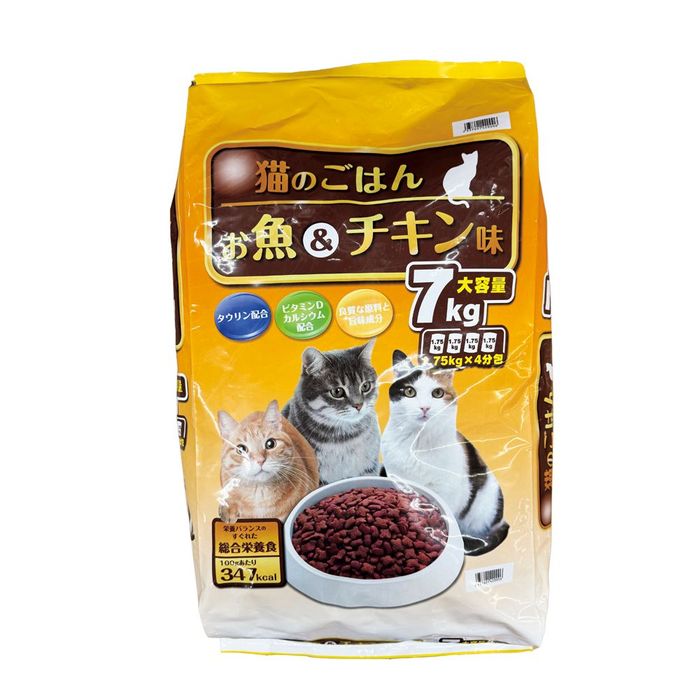 猫のドライフード7kg（1.75kg×4）お魚チキン味 7kg お魚
