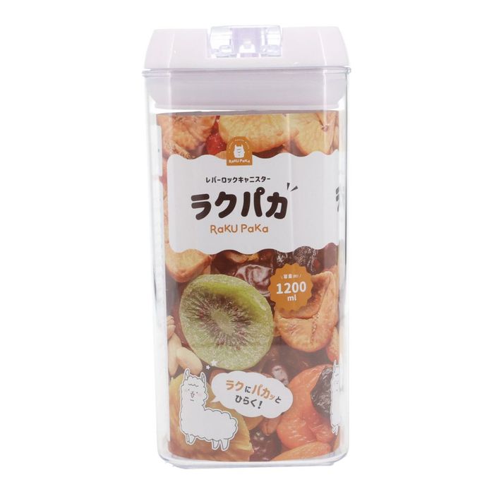 レバーロックキャニスター ラクパカ 1200ml 1200ml クリア