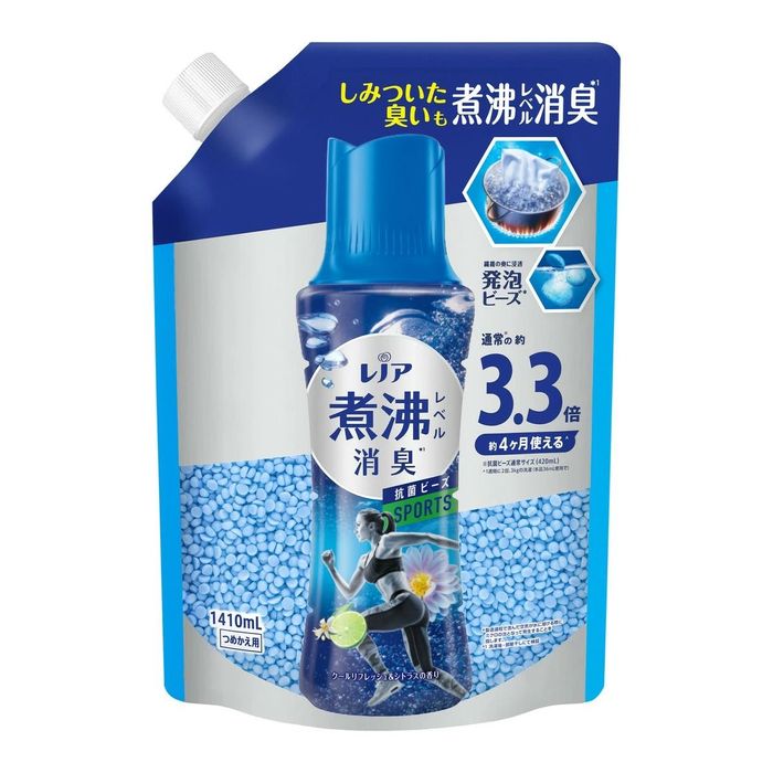 P&G レノア 煮沸レベル消臭 抗菌ビーズ SPORTS 詰替 超特大