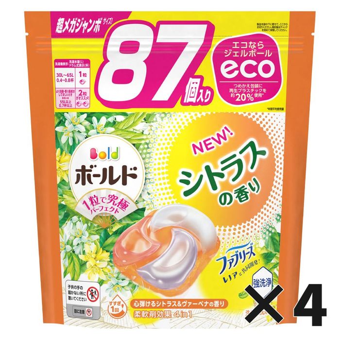 P&G 【数量限定】ボールドジェルボール4D シトラス 超メガジャンボ