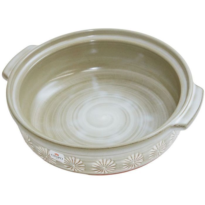 銀峯 土鍋 花三島 10号 10号 花三島 ビバホーム : ビバホーム