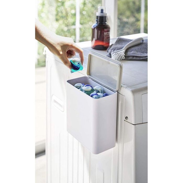 山崎産業 マグネット洗濯洗剤ボールストッカー プレート ホワイト 約17