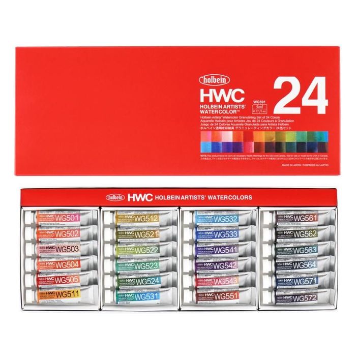 ホルベイン 澄み切った水彩画えの具 2号(5ml) WG591 グラニュレーティングカラー24色仕掛ける 2号 5ml 24色仕掛ける WG591グラニュレーティン24 ビバホーム 水彩絵具-絵具、顔料-画材、アート用品