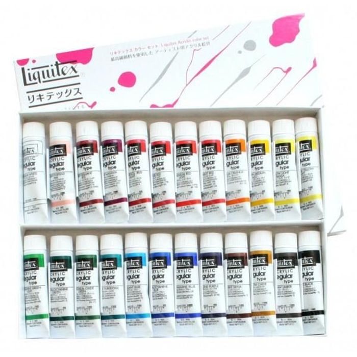 リキテックス レギュラー 24色セット 6号(20ml)チューブ ミキシング 24色セット  アクリル絵具 Liquitex  6号(20ml) 24色セット 24色セット ビバホーム