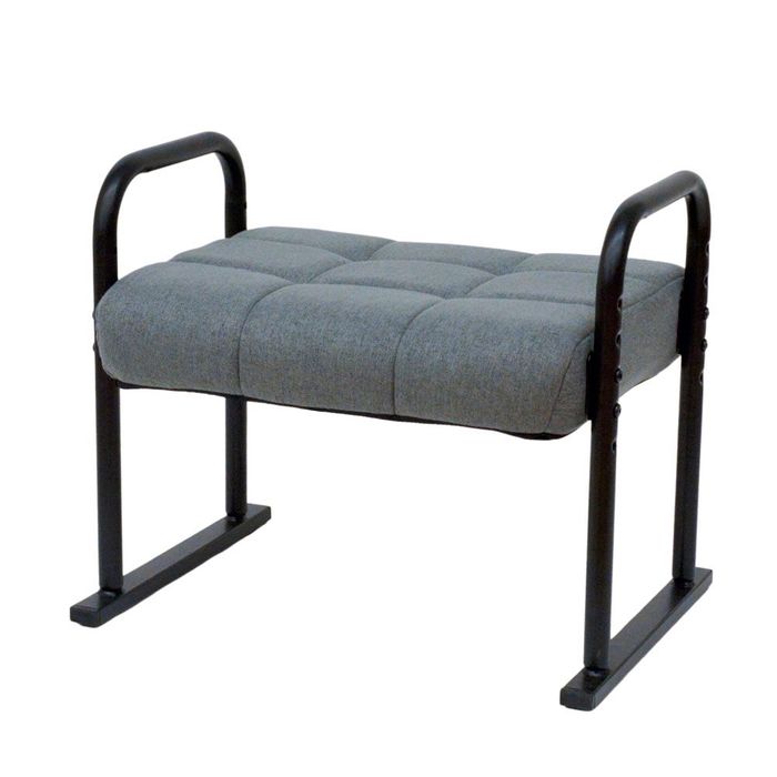 【美品】オットマン　グレー　幅・奥行57cm・高さ42cm オットマン ブライトOT サイドテーブル スツール 高さ42cm 天然